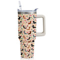 40OZ Sea Turtle Tumbler with Handle and Straw - Hot & Cold Insulated Stainless Steel Double Wall Coffee Mug - Sea Turtle Gift