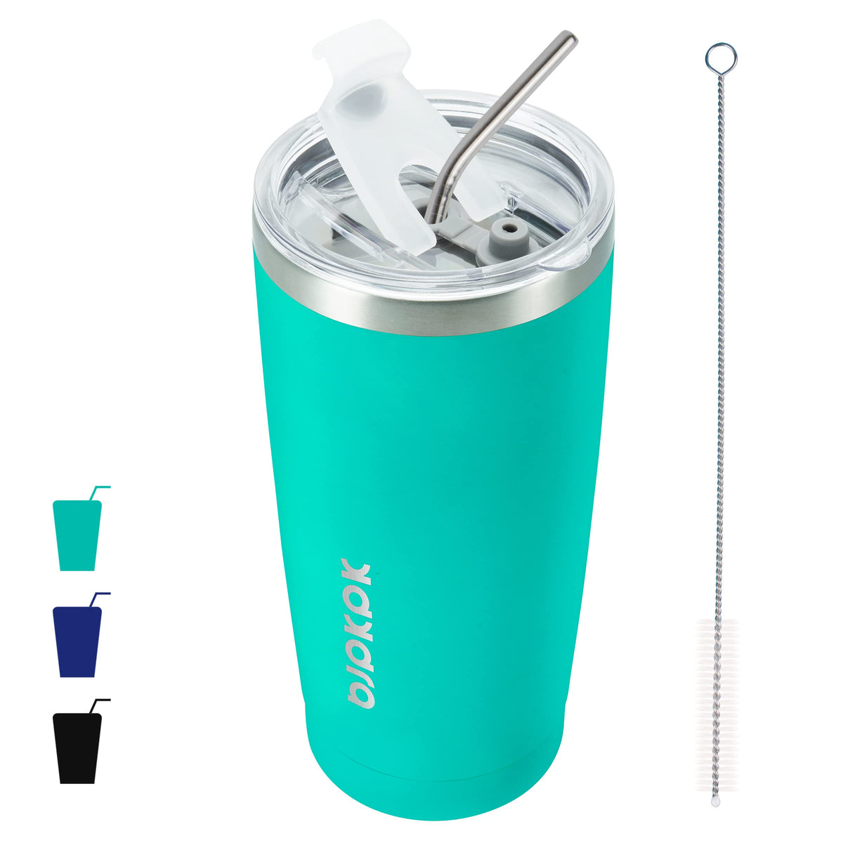 BJPKPK 30 oz Tumbler with Lid and Straw, Insulated Stainless Steel Cup