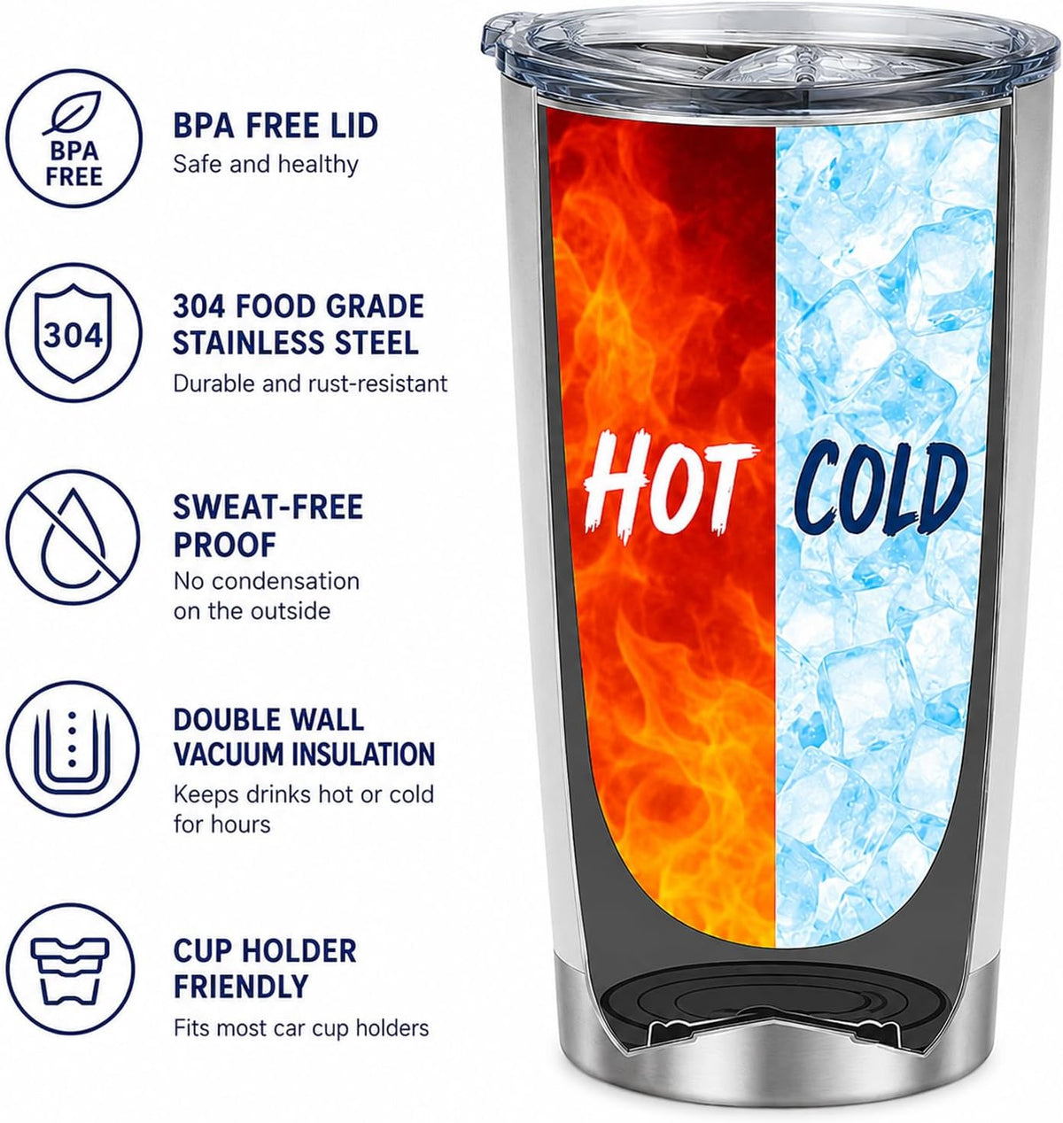 Squishy Tumbler 20 oz - Kawaii Cartoon Bun Stainless Steel Vacuum Insulated