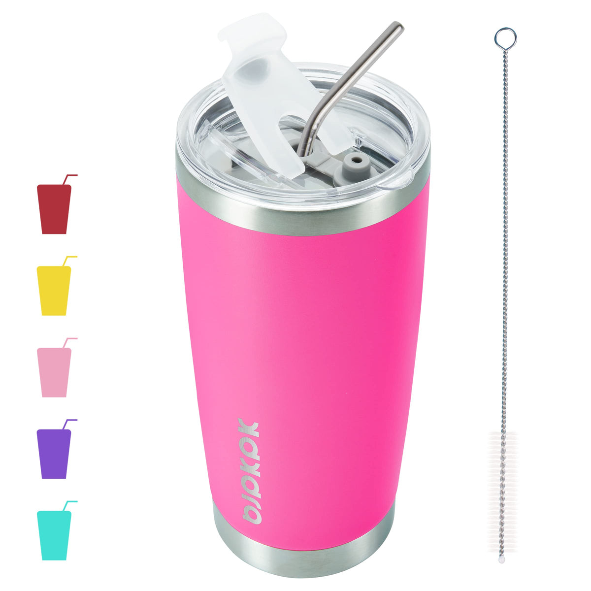 BJPKPK 30 oz Tumbler with Lid and Straw, Insulated Stainless Steel Cup