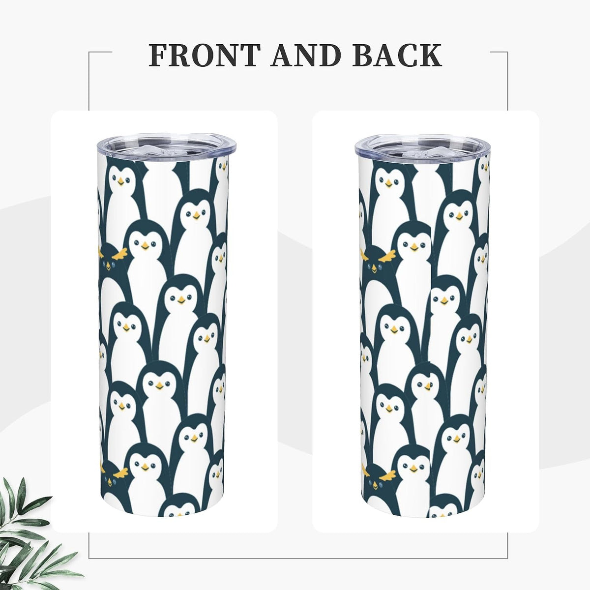Penguin Tumbler Stainless Steel Vacuum Insulated Coffee Mugs Cup Travel Mug 20 OZ For Home Office Sport Party Gifts…