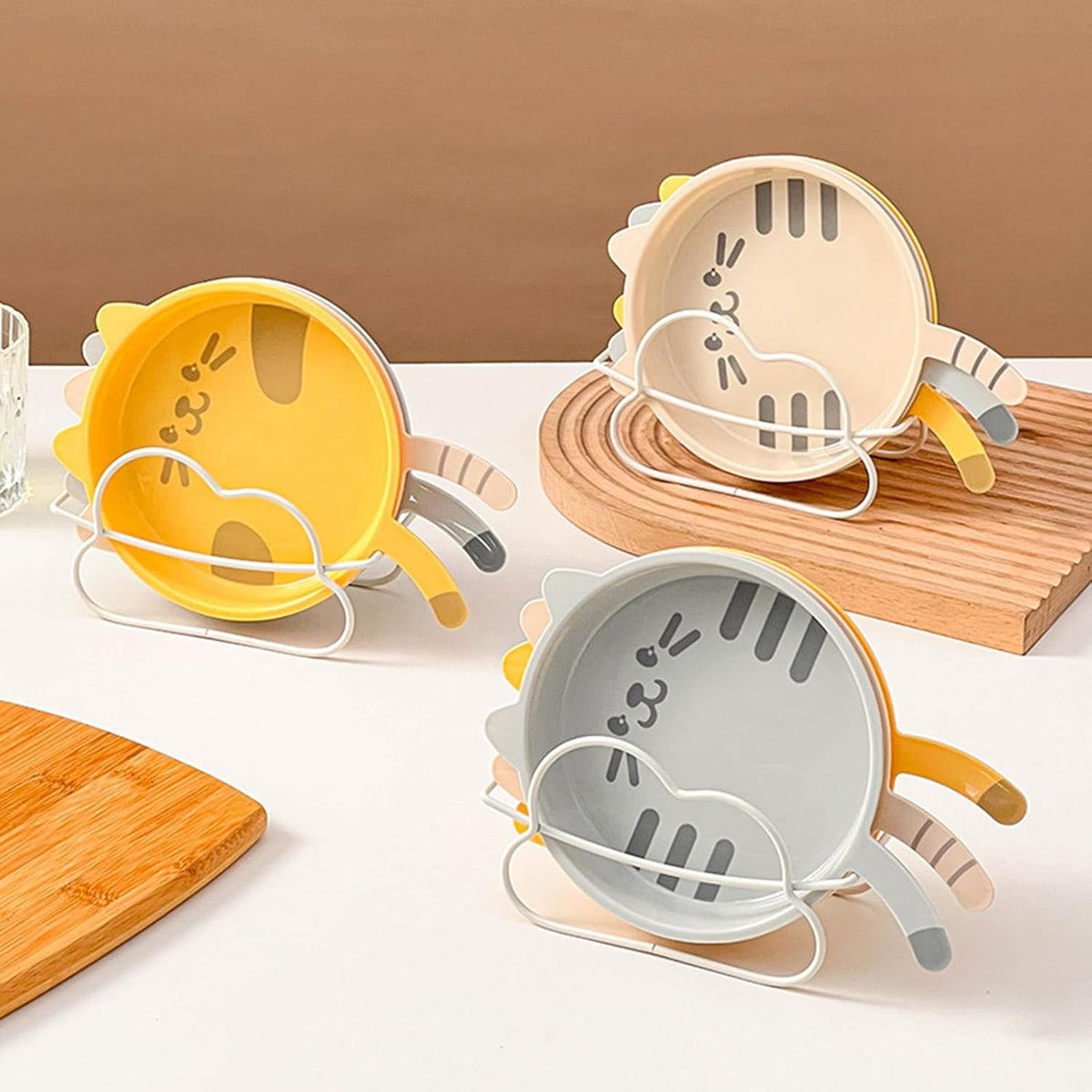Cartoon Cats Bone Pattern Snacks Serving Dish Kitchen Accessory for Fruits Dessert Party Tableware