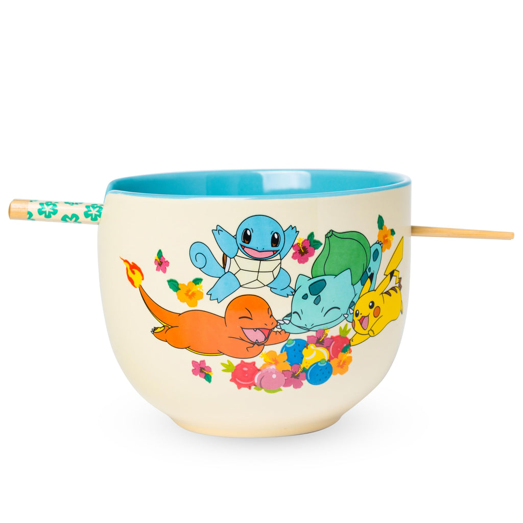 Silver Buffalo Pokémon Pikachu Fruit, Ramen Bowl with Chopsticks, 20oz