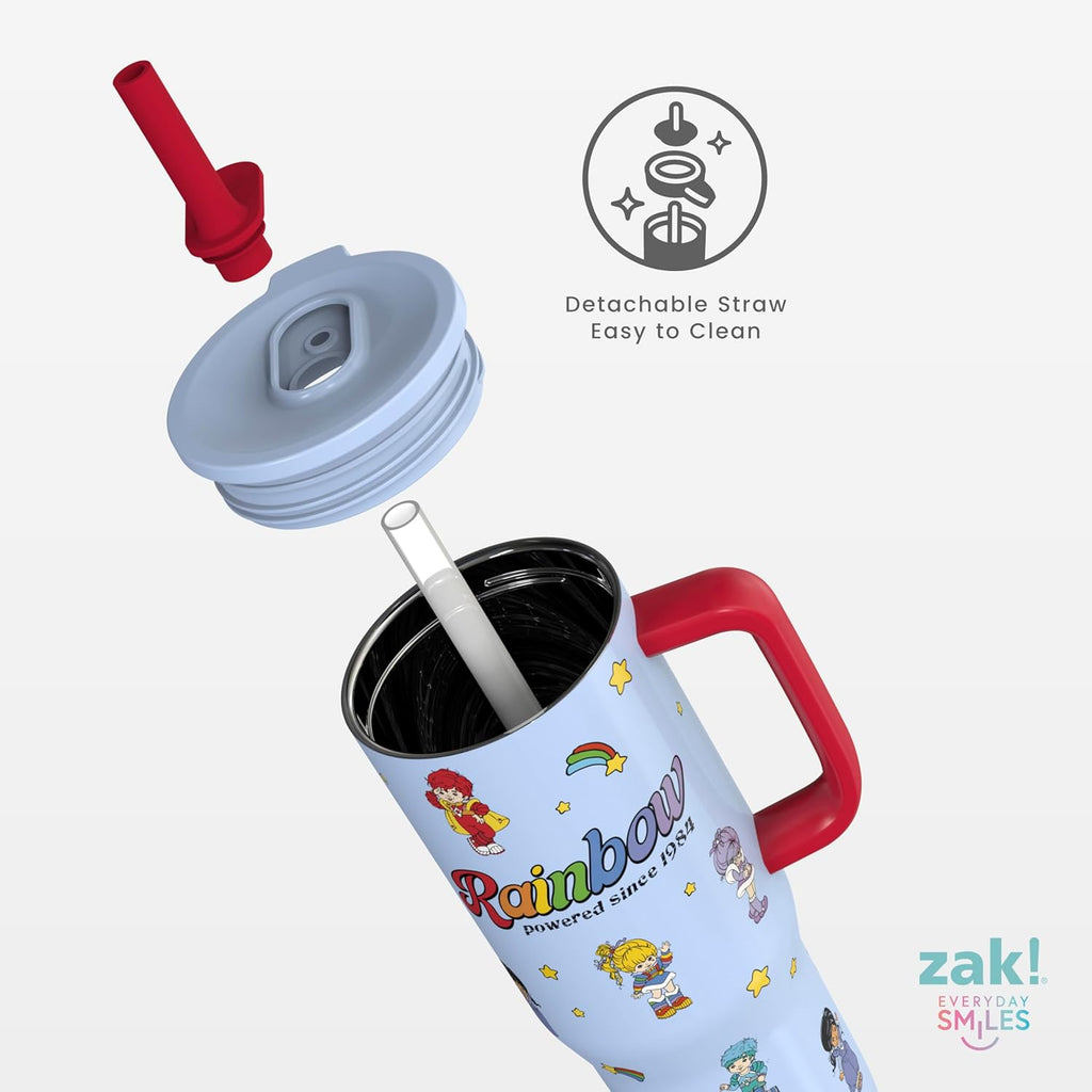 Zak Designs Rainbow Brite 30oz Spill-Proof Stainless Steel Travel Tumbler