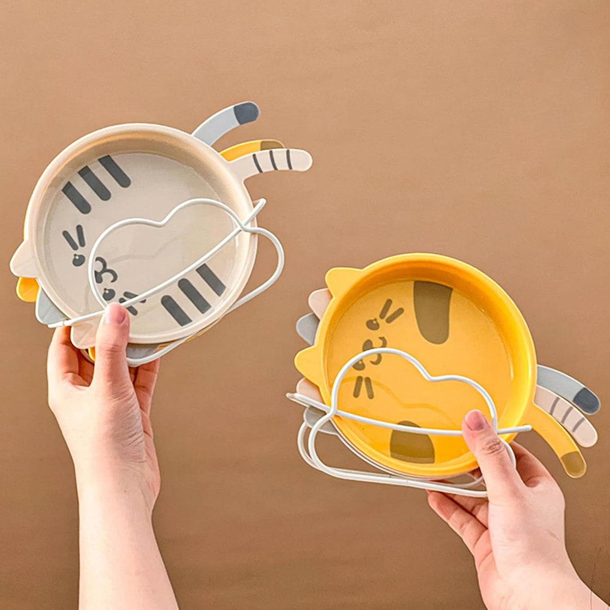 Cartoon Cats Bone Pattern Snacks Serving Dish Kitchen Accessory for Fruits Dessert Party Tableware