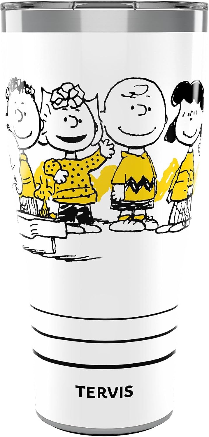 Tervis Traveler Peanuts - All Here Group Triple Insulated Tumbler Travel Cup Keeps Drinks Cold & Hot, 30oz, Stainless Steel
