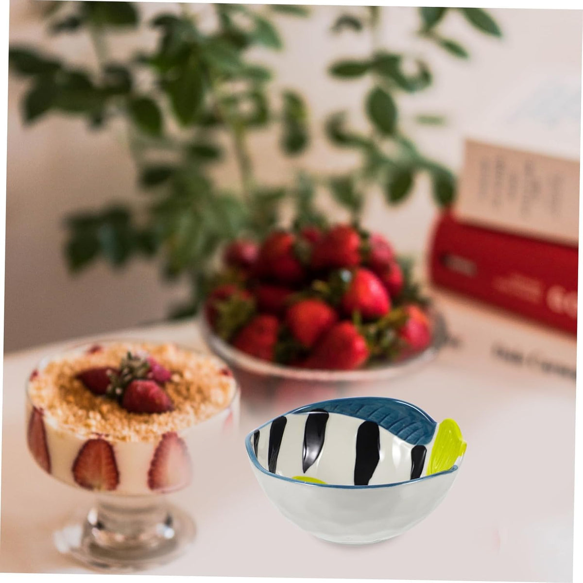 Fish Shaped Ceramic Serving Bowl for Dips and Sauces