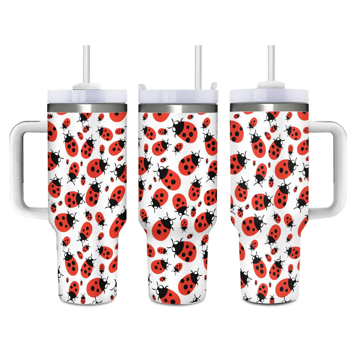 Red Ladybugs Vacuum Insulated Travel Tumbler 40 oz (1200 ml)