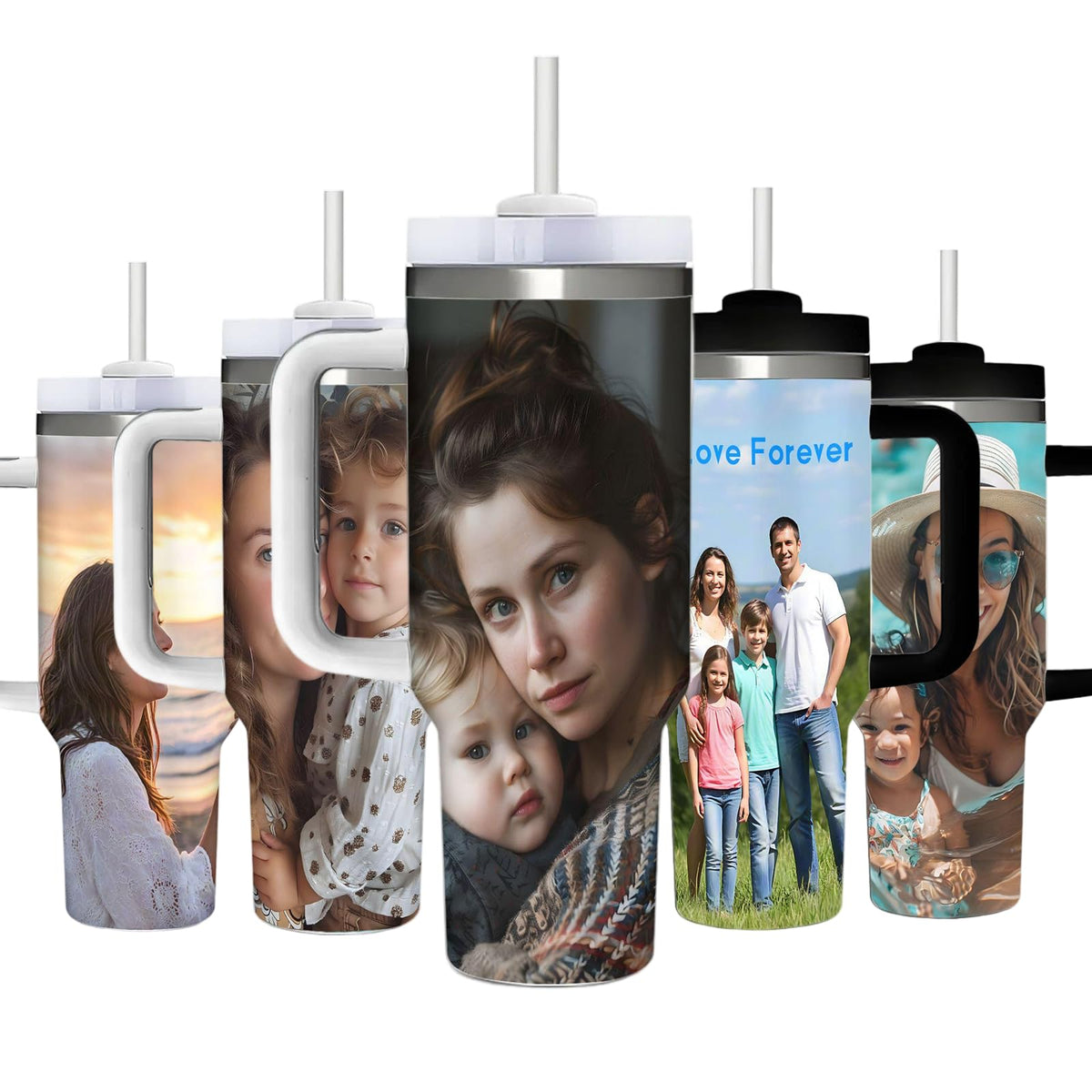 40oz Cute Dinosaurs Tumbler with Handle, Double Wall Stainless Steel Travel Coffee Mug with Straw Lid, Cartoon Insulated Cooling Cup for Christmas Birthday Gifts (Printed in US)