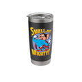 Superhero Mouse Cartoon in Cape Small But Mighty Superhero Stainless Steel Insulated Tumbler