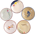 WHJY Japanese Retro Porcelain Side Dish Ceramic Side Dishes Bowl Seasoning Dishes Soy Dipping Sauce Dishes - Set of 5