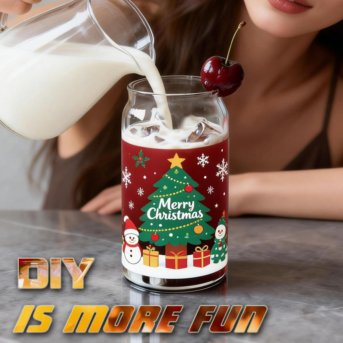 Etolies Drinking Glasses Set of 10, 17oz Can Shaped Glass Cups, Clear Highball Glasses, Cute Coffee Tumbler Glass, Ideal for Cocktails, Iced Coffee, Tea, Soda, Whiskey, Water, Beer and Gift