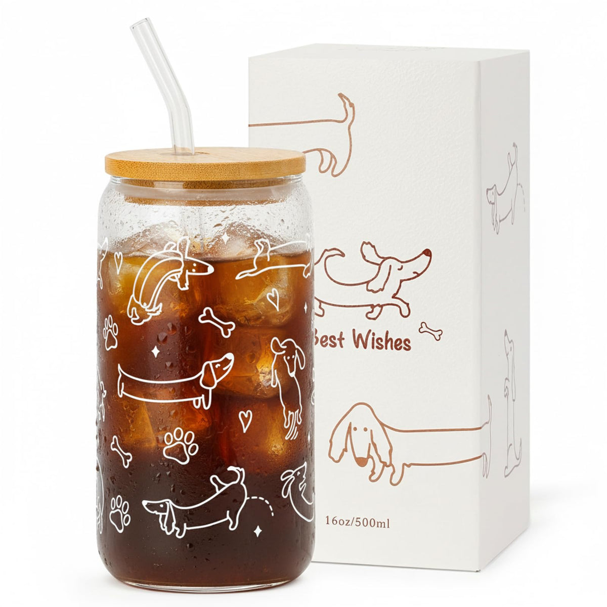 Gifts for Mom Bow New Mama Glass Cup with Lids and Straws