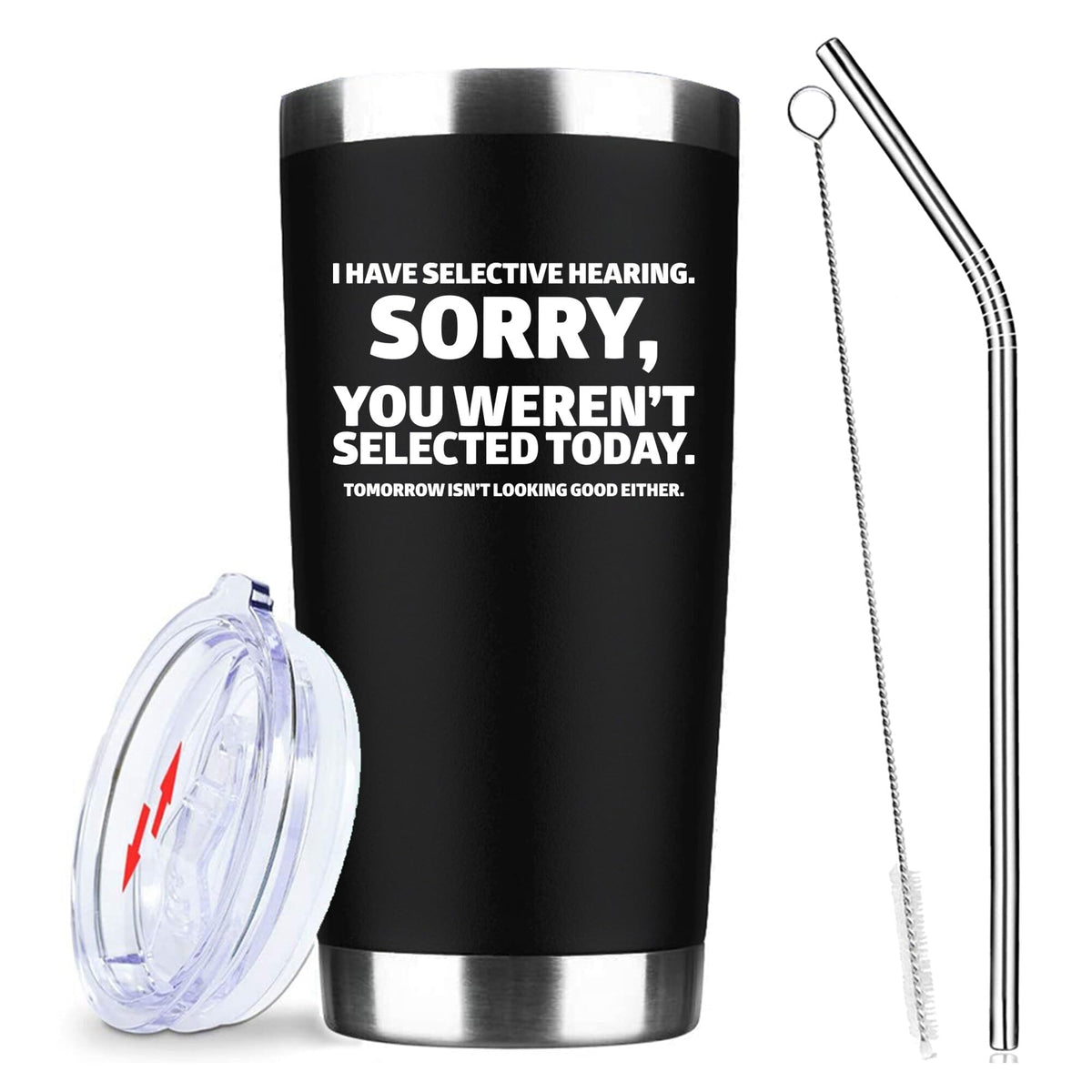 ATHAND 20oz Am I Perfect No I Don't Care Stainless Steel Tumbler with Lid