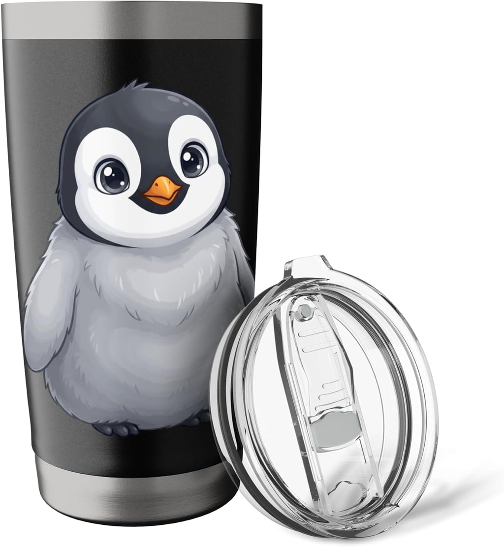 Cute Baby Penguin Illustration Adorable Cartoon Animal Art Stainless Steel Insulated Tumbler