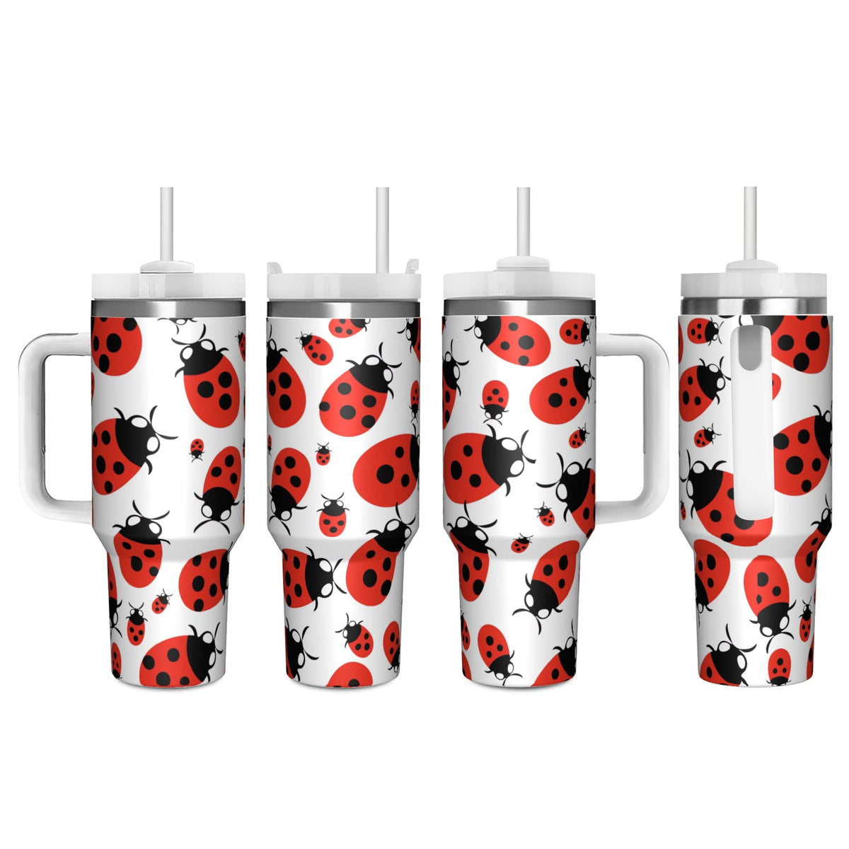 Cartoon Sharks 40 Oz (1200 ml) Ice Bully Cup with Handle Straw, Cute Sea Animals Stainless Steel Travel Insulated Tumbler, Personalized Coffee Mug for Birthday Festval Gifts