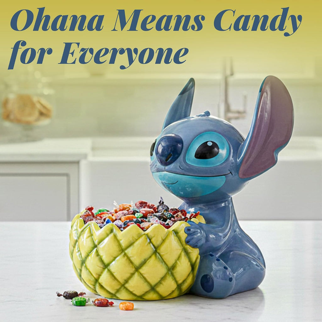 Disney Stitch Pineapple Ceramic Candy Bowl – Fun Decorative Bowl for Snacks and Sweets – Stitch Decor and Gifts – Ceramic Candy Dish – Official Disney Licensee