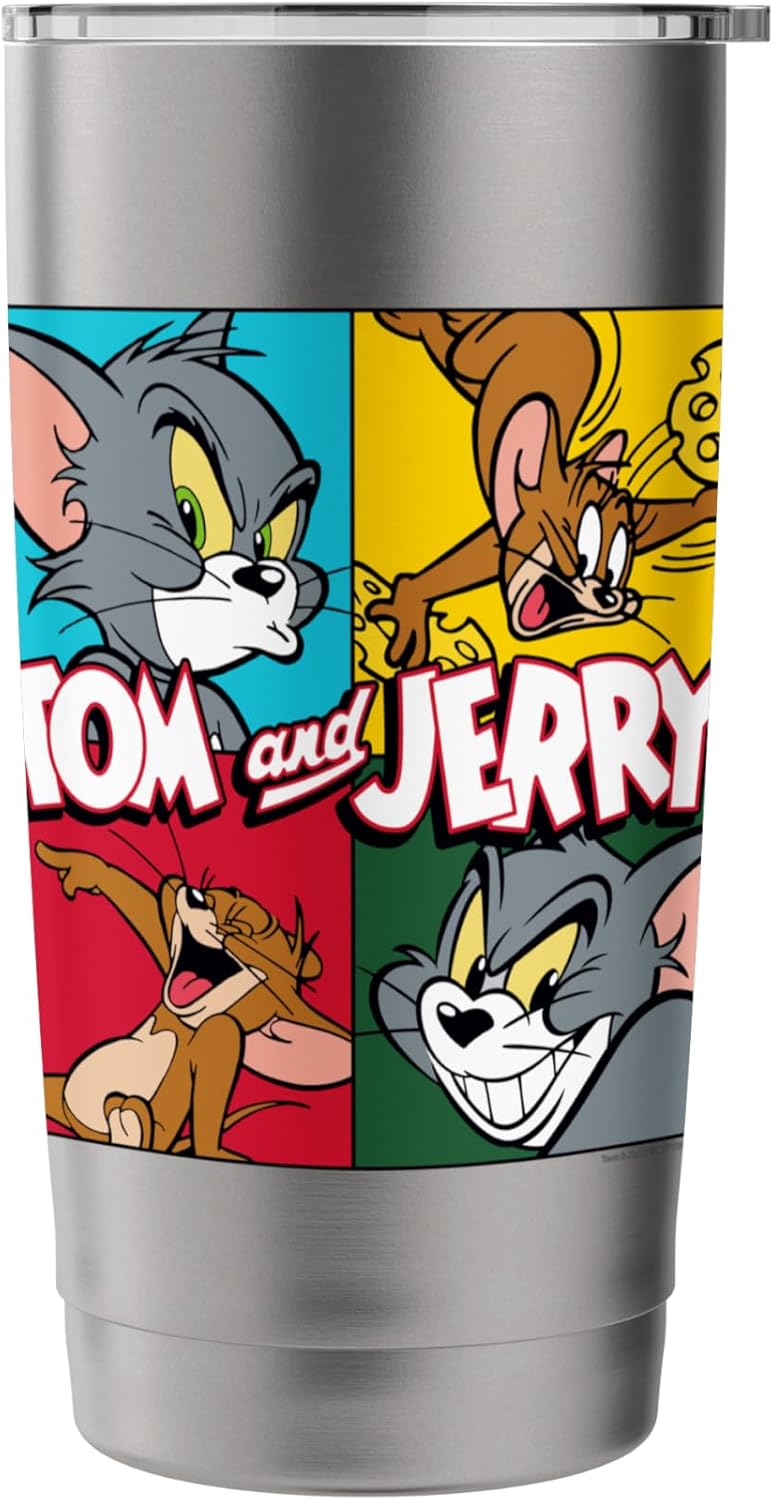 Tom and Jerry Four Squares Stainless Steel Insulated Tumbler