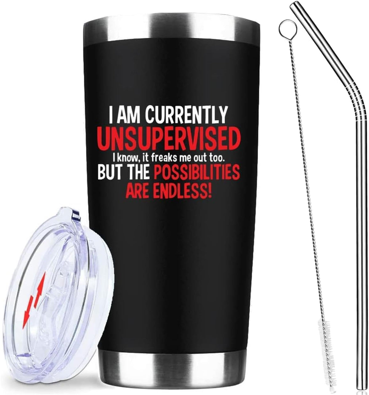 ATHAND 20oz Am I Perfect No I Don't Care Stainless Steel Tumbler with Lid