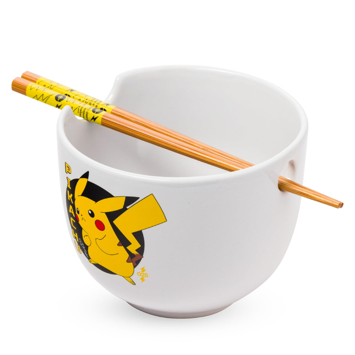 Silver Buffalo Pokémon Pikachu Fruit, Ramen Bowl with Chopsticks, 20oz