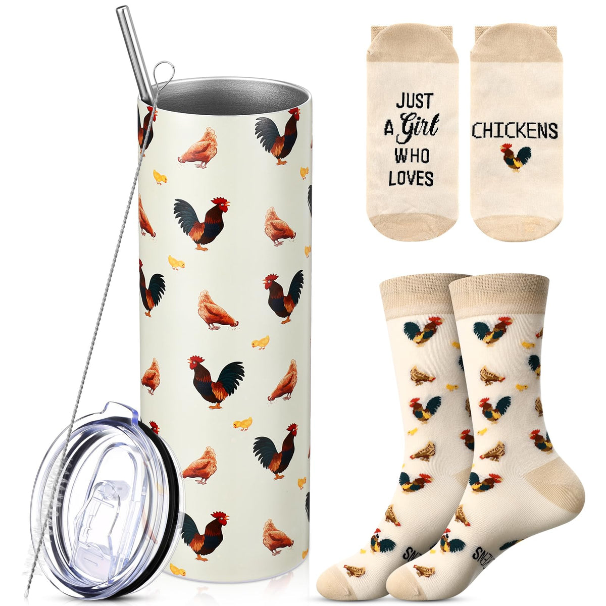 Funnymoom 2 Pack Frog Themed Gift for Women Tumbler Socks Set