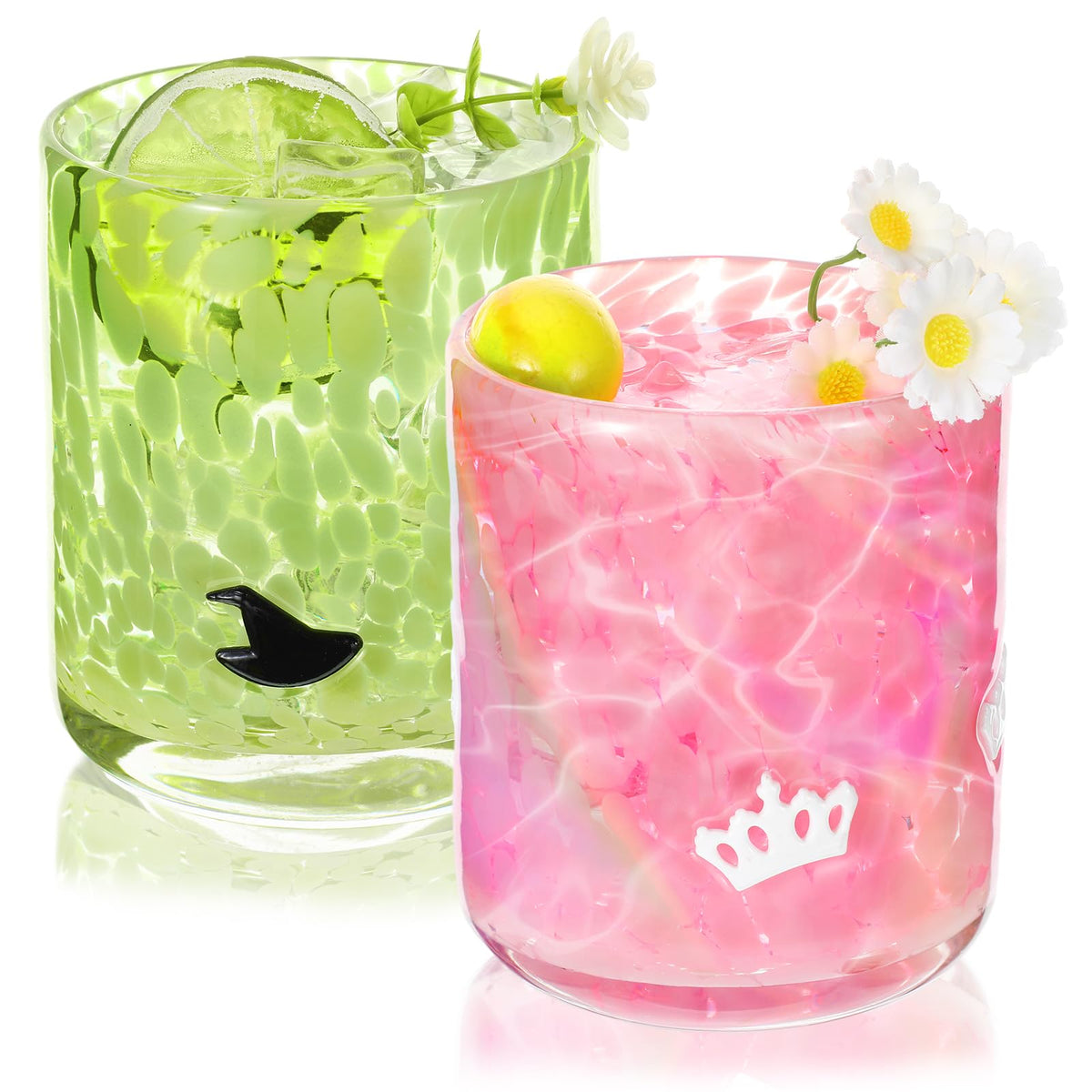 SiliFine 2 Pcs Candy Bear Icon Juice Glasses