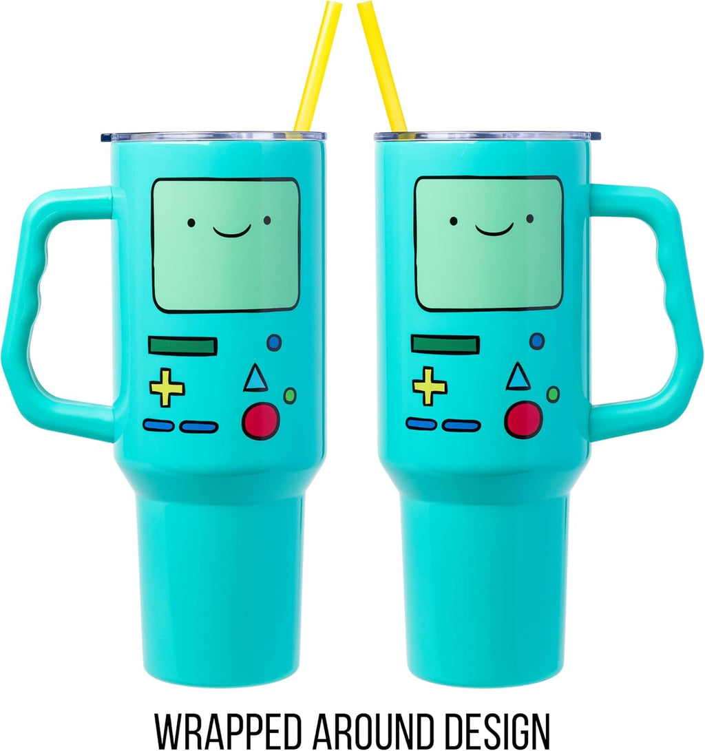 Silver Buffalo Adventure Time BMO, Stainless Steel Tumbler, 40oz
