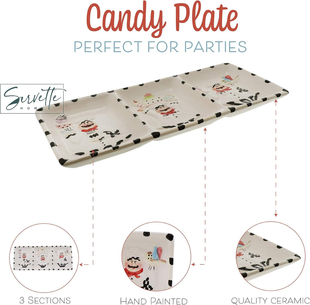 Servette Home Triple Chef Candy Plate