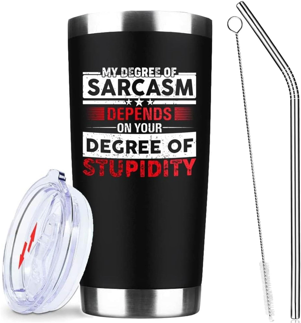 ATHAND 20oz Am I Perfect No I Don't Care Stainless Steel Tumbler with Lid