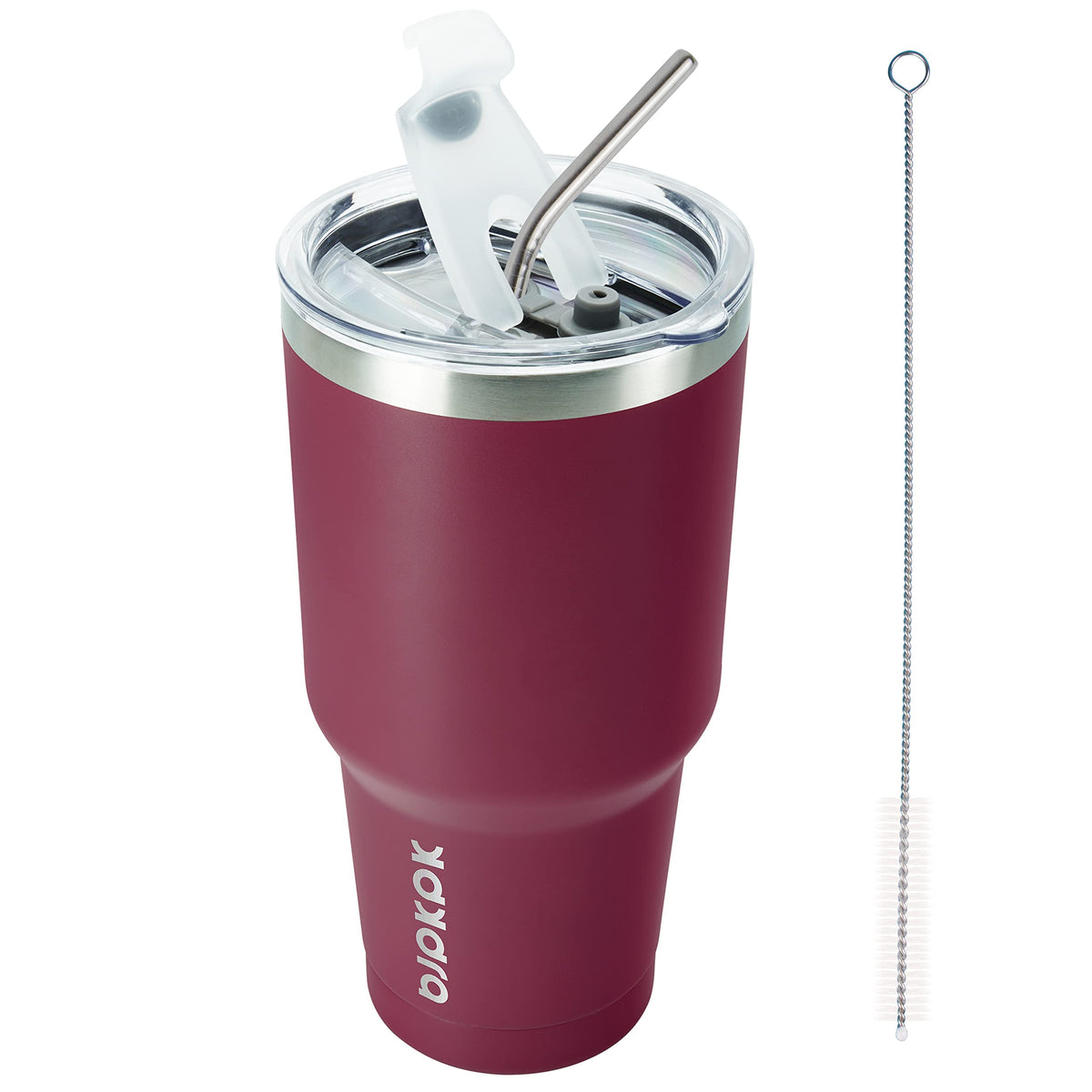 BJPKPK 30 oz Tumbler with Lid and Straw, Insulated Stainless Steel Cup
