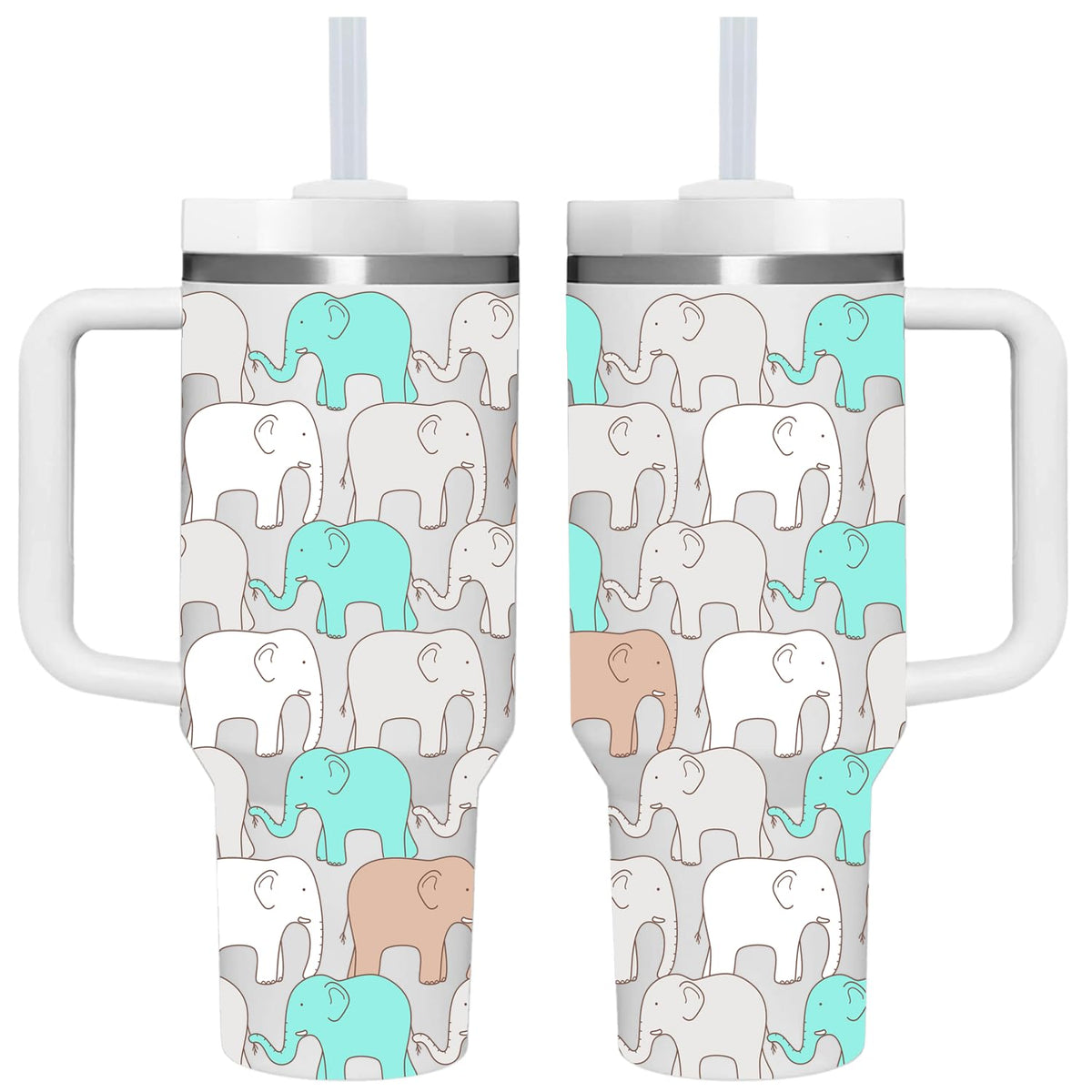 40 OZ Kitty Cat Tumbler with Handle.Kitty Cat Lover Cup Gift.40 OZ Unique Birthday Christmas Kitty Cat Tumblers Gifts for Women Men.