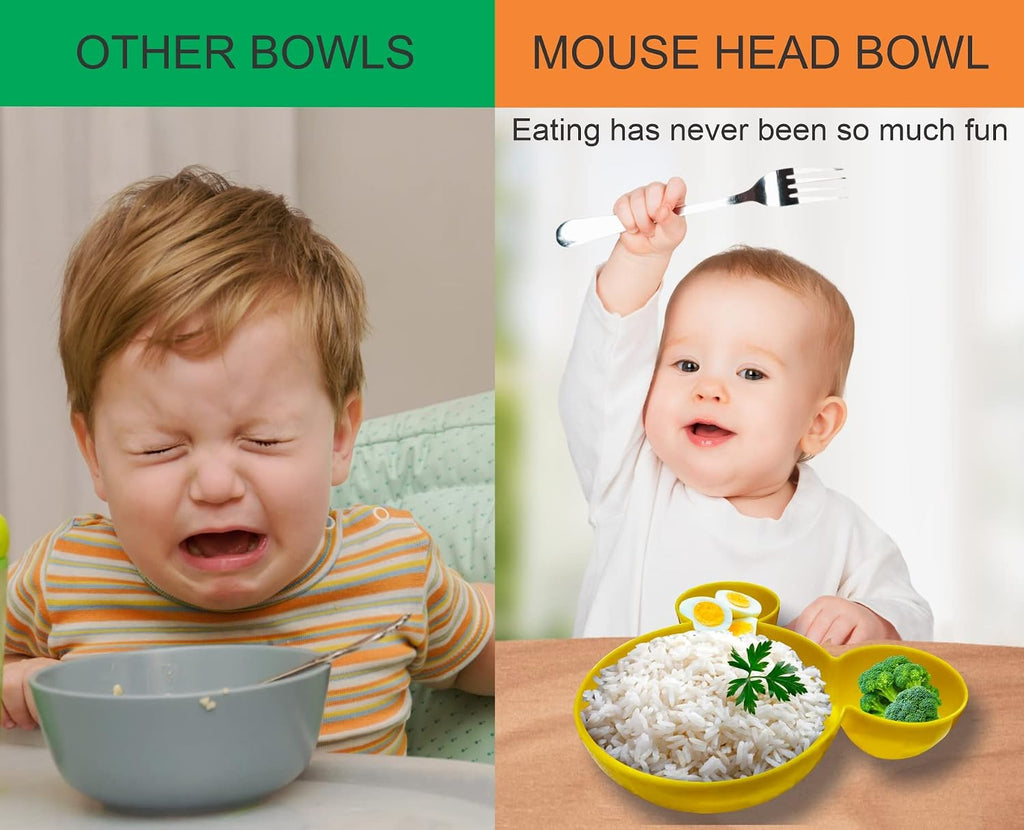 Grupo Mirandinha - Mouse Head Bowl Plate - Creative Design, Versatile Use, Durable Materials - Perfect for Parties and Daily Meals - Red Finish