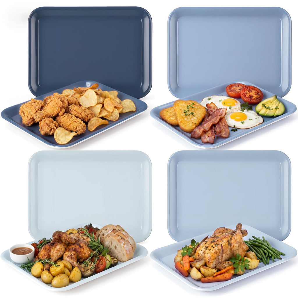 4 Pieces Basketball Serving Trays Melamine Platters
