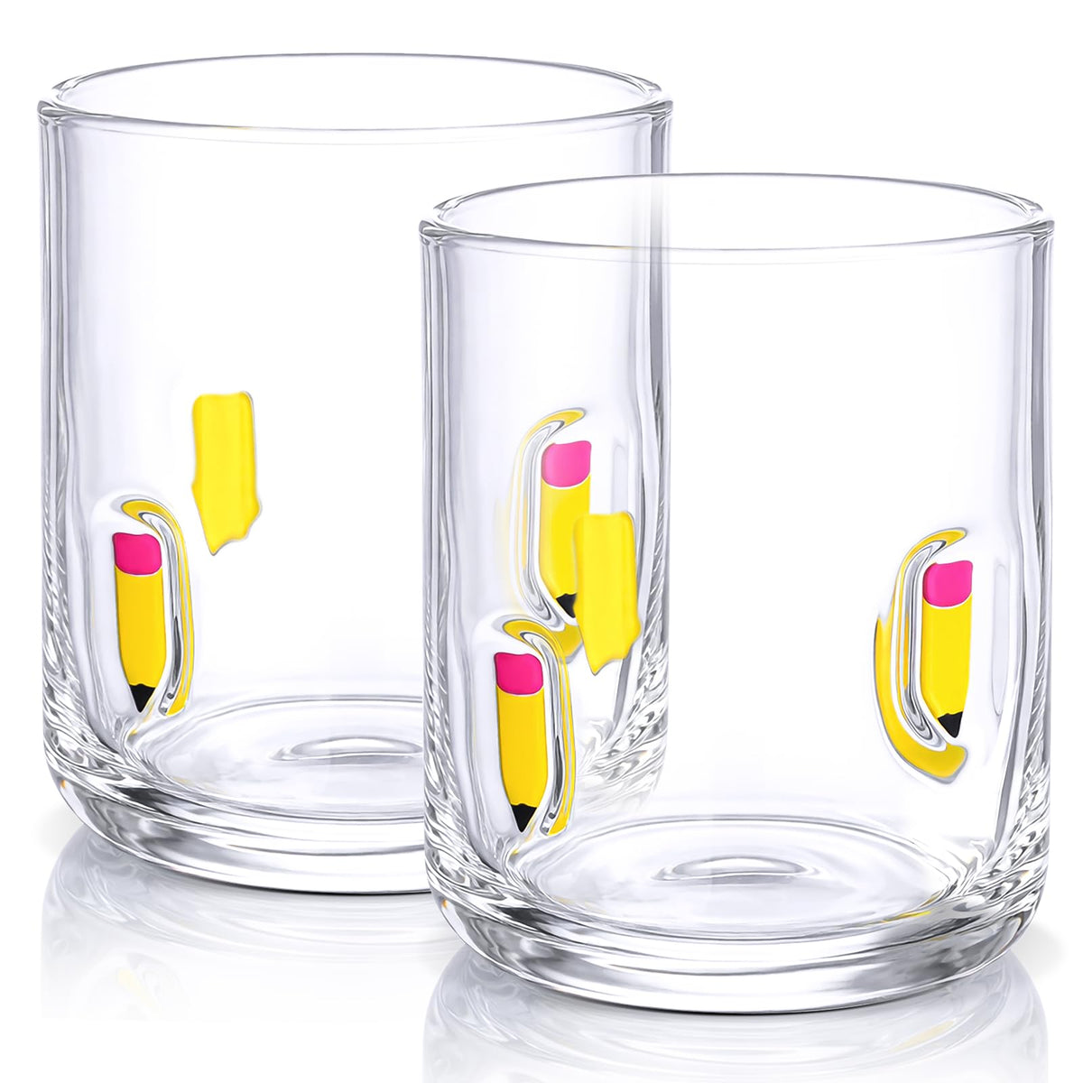SiliFine 2 Pcs Candy Bear Icon Juice Glasses