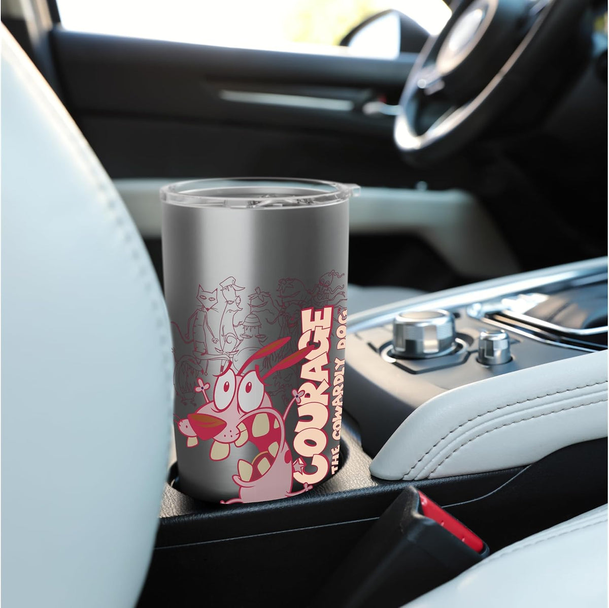 Courage the Cowardly Dog Running Scared Stainless Steel Insulated Tumbler
