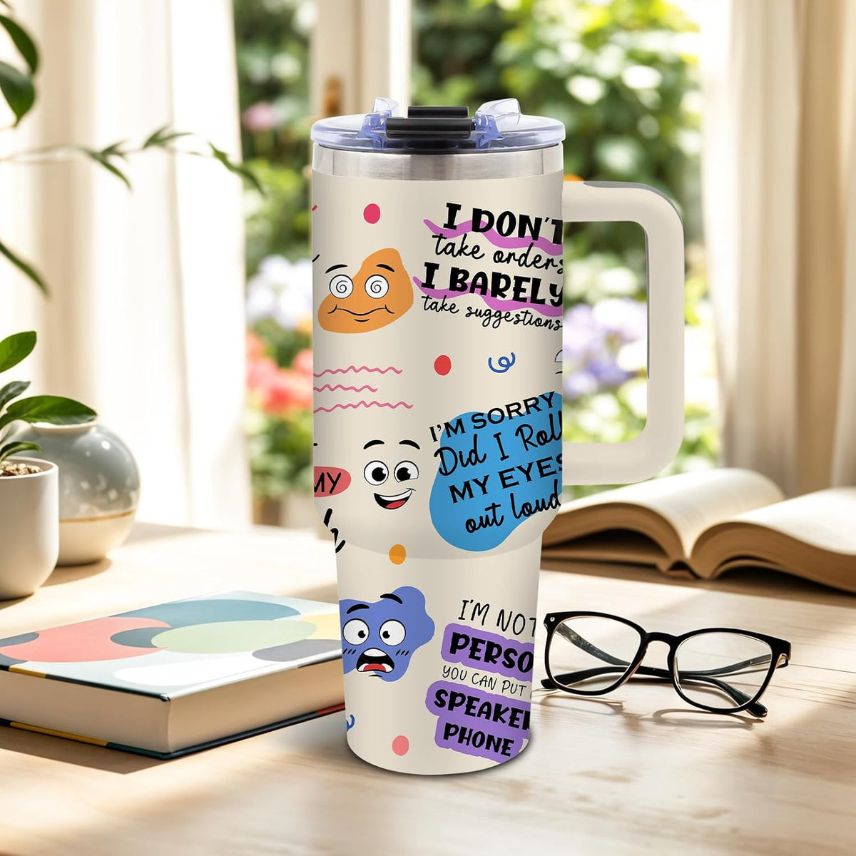 DUUV Colorful Dots Tumbler 40oz, Insulated Sarcastic Gifts for Friend