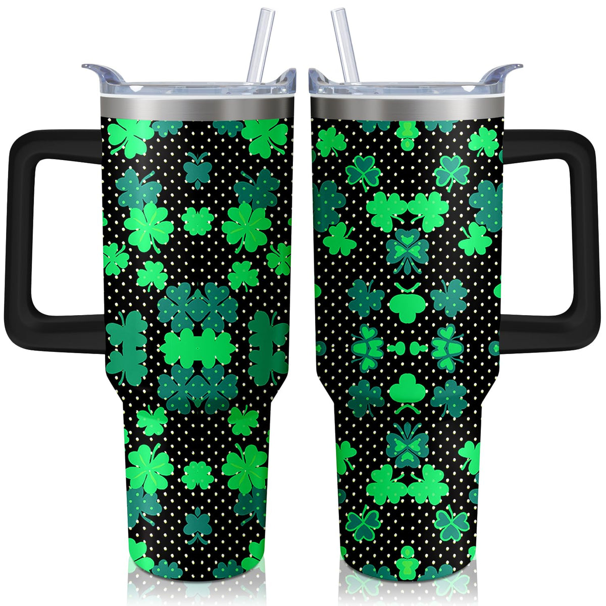 40oz Easter Bunny Tumbler with Handle and Straw, Rabbit Stainless Steel Travel Mug Water Bottle, Vacuum Insulated Cup, Gifts for Women Bunny Lovers