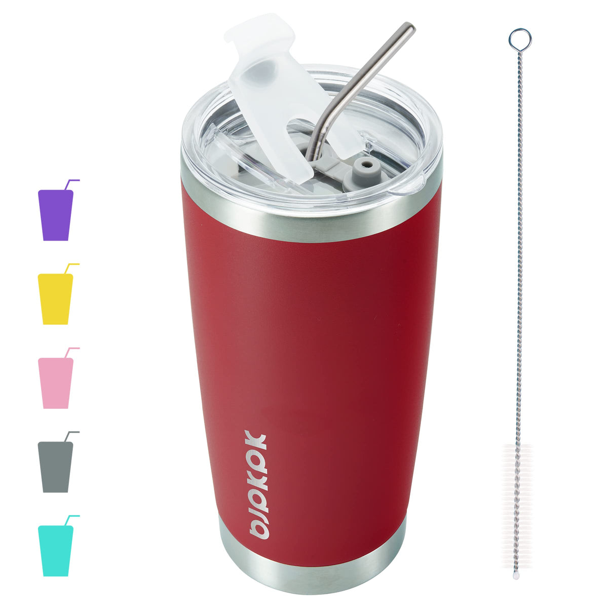 BJPKPK 30 oz Tumbler with Lid and Straw, Insulated Stainless Steel Cup