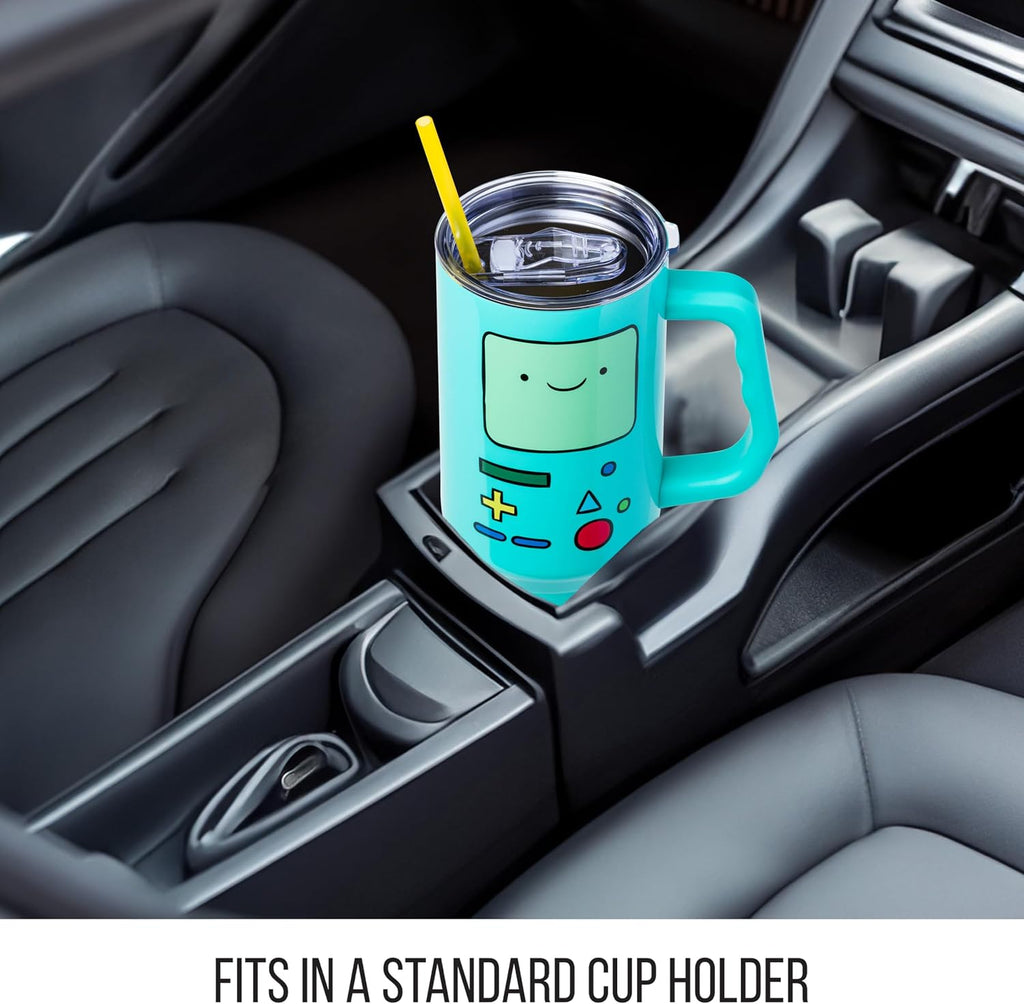 Silver Buffalo Adventure Time BMO, Stainless Steel Tumbler, 40oz