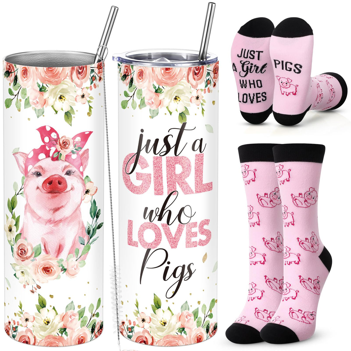 Funnymoom 2 Pack Frog Themed Gift for Women Tumbler Socks Set