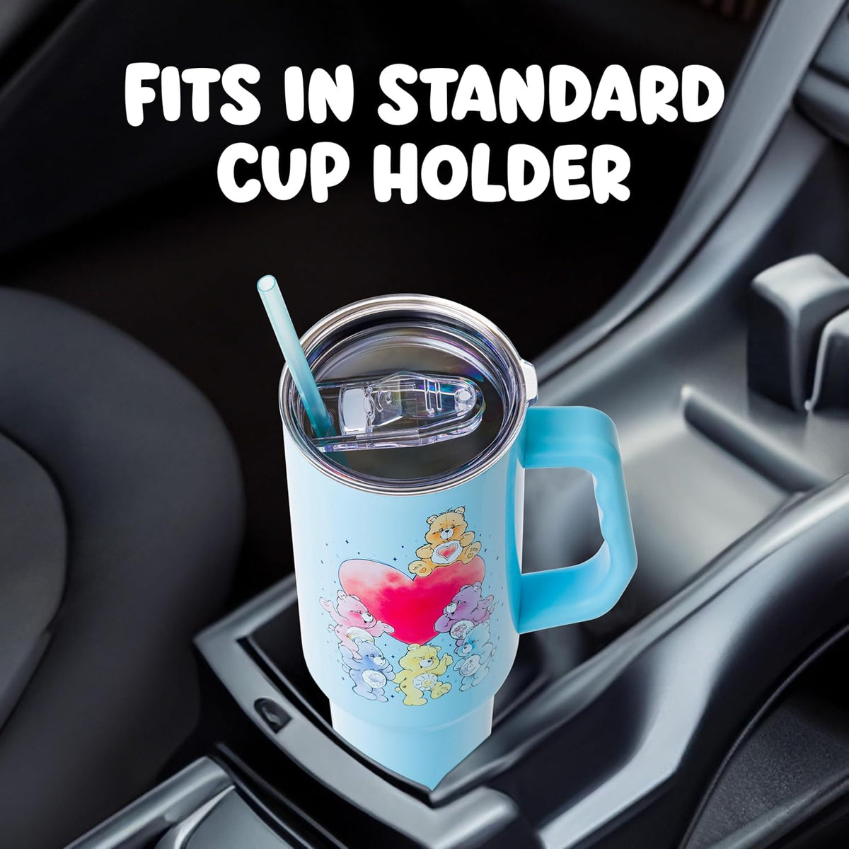 Silver Buffalo Care Bears Watercolor, Stainless Steel Tumbler, 40oz