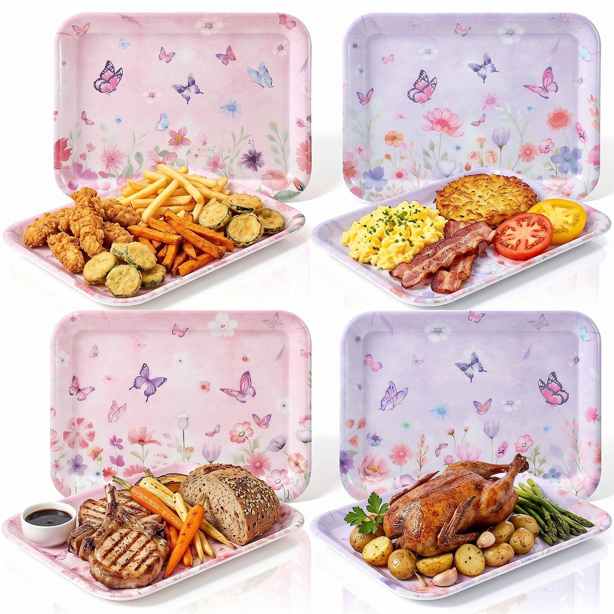 4 Pieces Basketball Serving Trays Melamine Platters