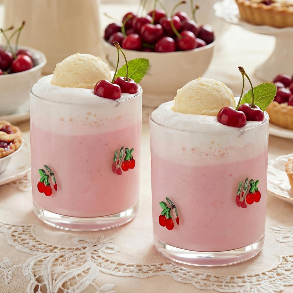 SiliFine 2 Pcs Candy Bear Icon Juice Glasses