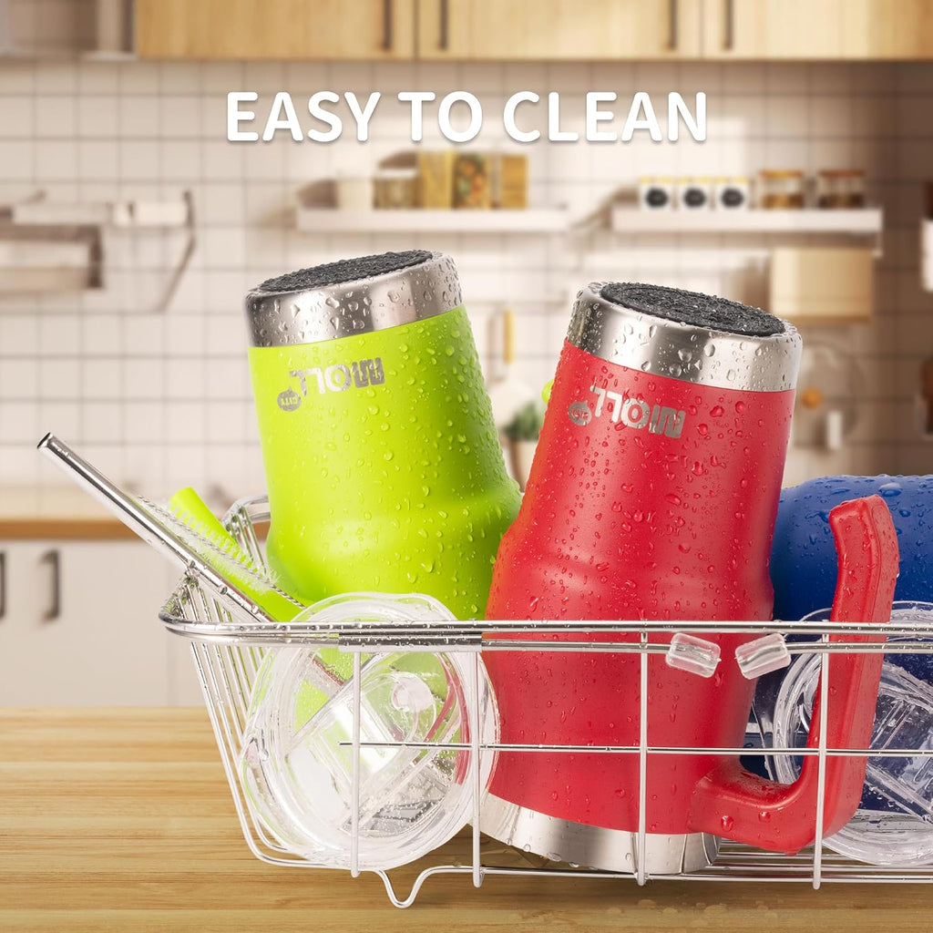 Kids 16 oz Tumbler with Handle, Stainless Steel Vacuum Insulated Water Cup