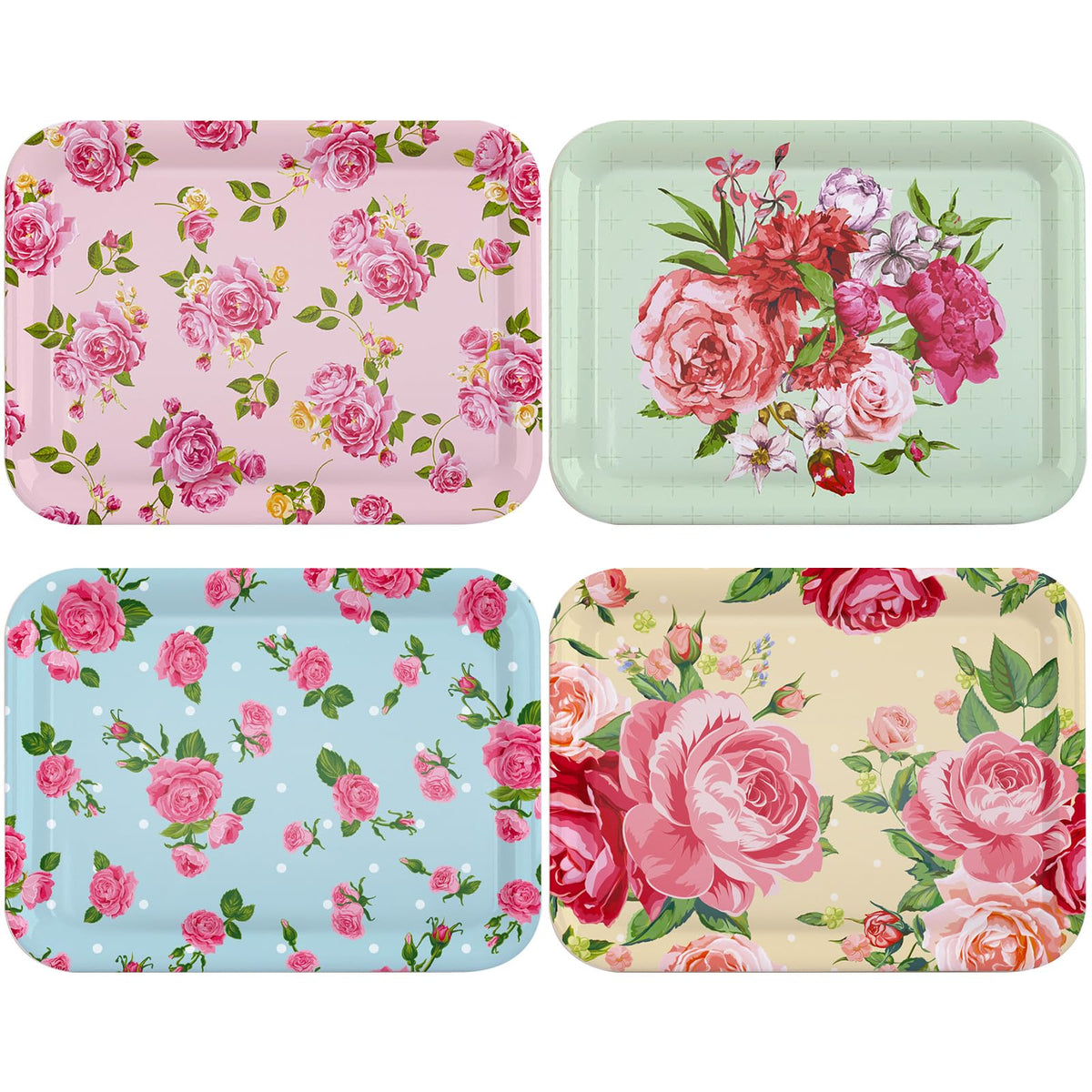 4 Pieces Basketball Serving Trays Melamine Platters