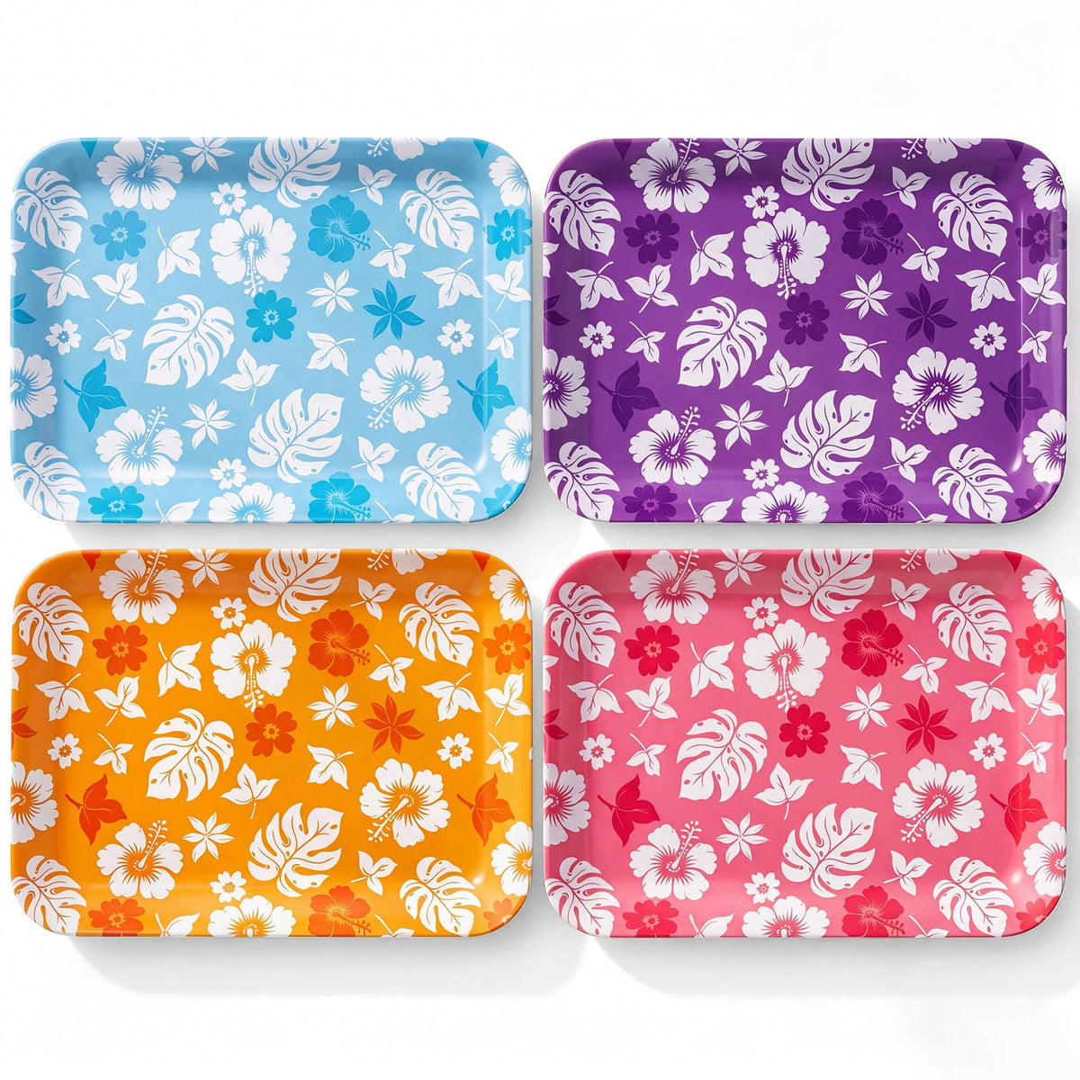 4 Pieces Basketball Serving Trays Melamine Platters