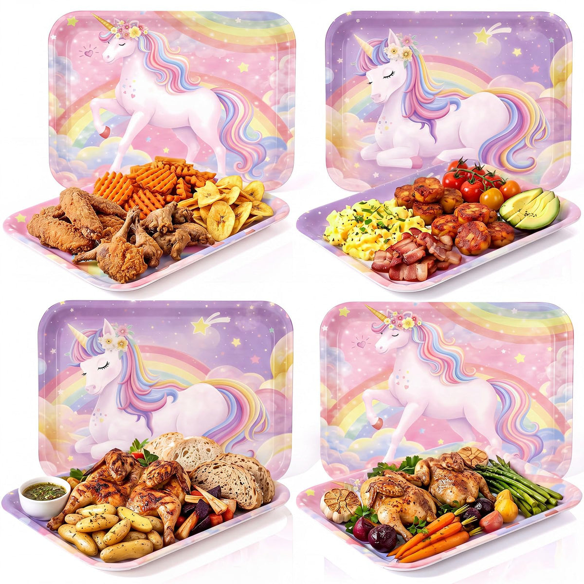 4 Pieces Basketball Serving Trays Melamine Platters