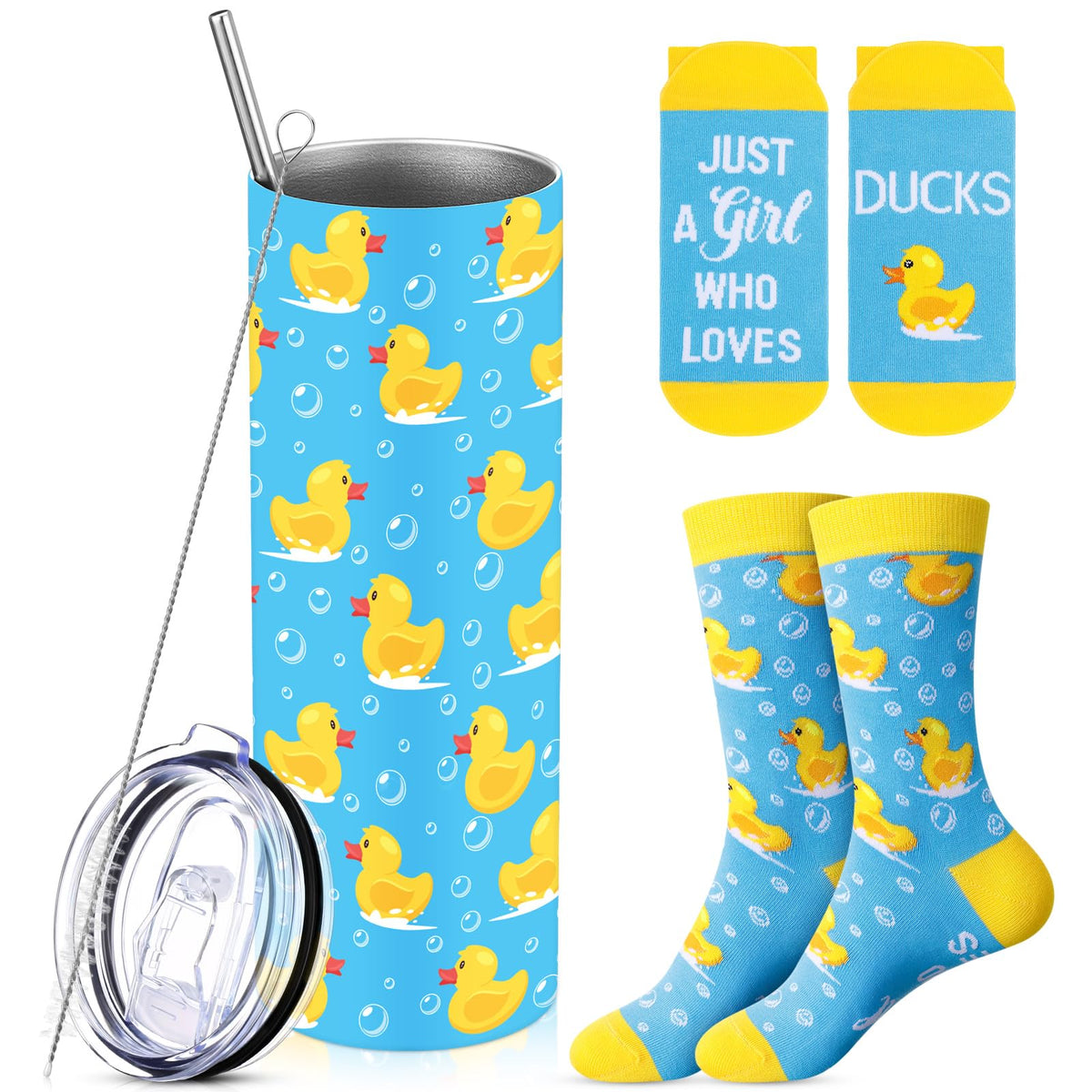 Funnymoom 2 Pack Frog Themed Gift for Women Tumbler Socks Set