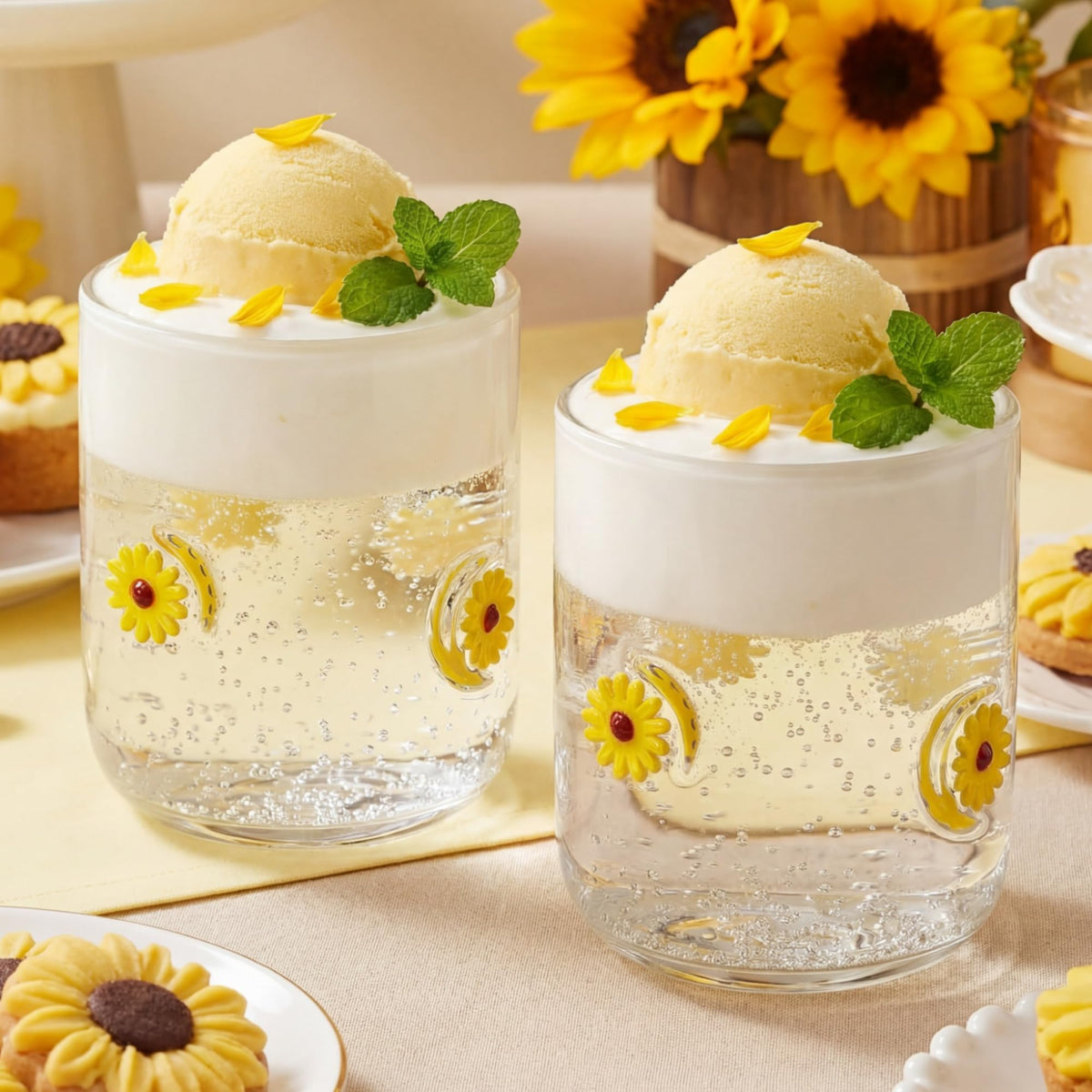 SiliFine 2 Pcs Candy Bear Icon Juice Glasses