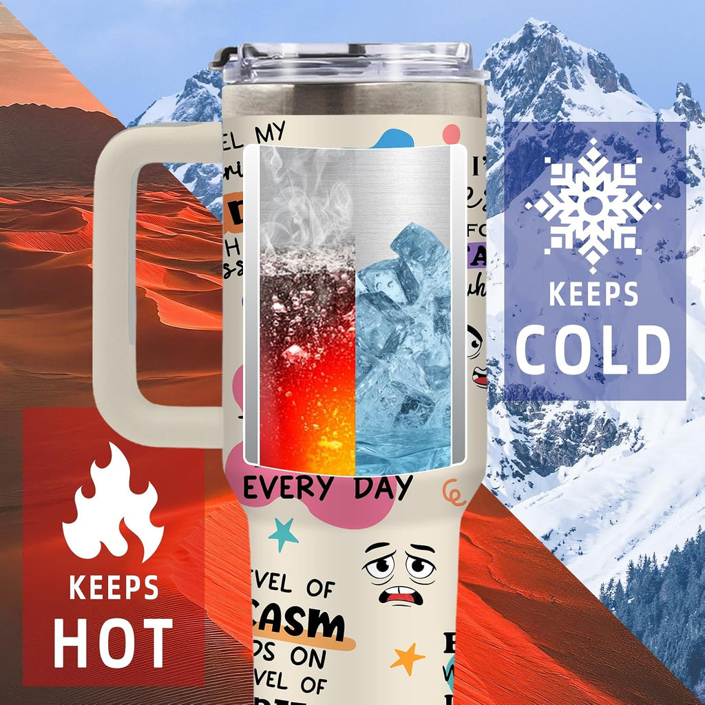 DUUV Colorful Dots Tumbler 40oz, Insulated Sarcastic Gifts for Friend